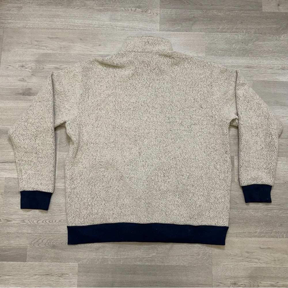 Patagonia Woolyester Fleece Jacket - Oatmeal Heather Men’s Size XXL - Picture 4 of 9